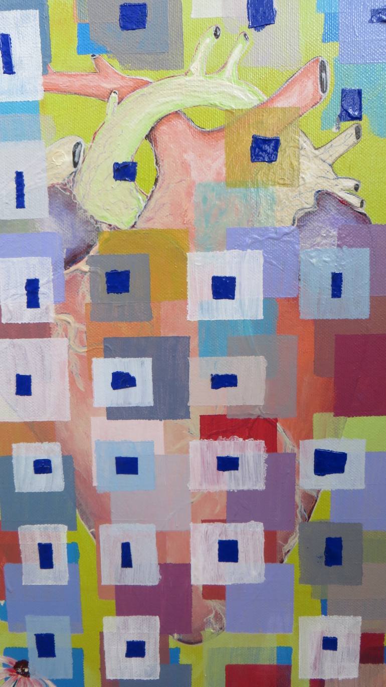 Original Abstract Geometric Painting by Eugene Baraban