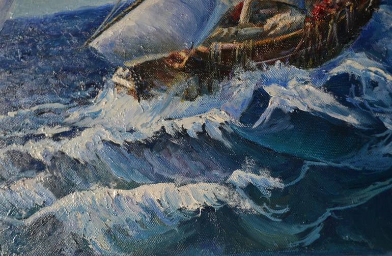 Original Impressionism Seascape Painting by Nataliya Shlomenko