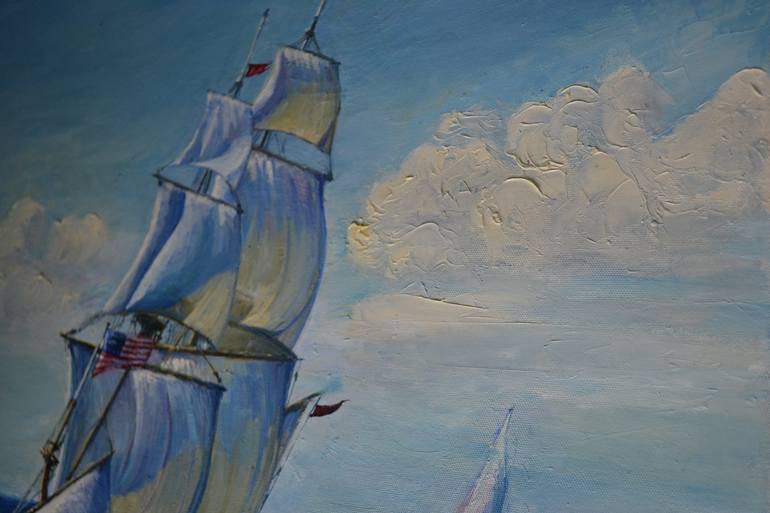 Original Impressionism Seascape Painting by Nataliya Shlomenko