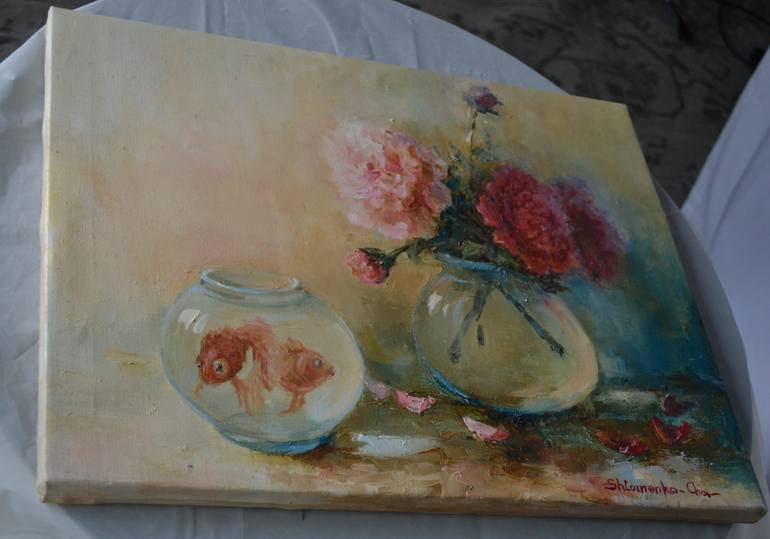 Original Fine Art Still Life Painting by Nataliya Shlomenko