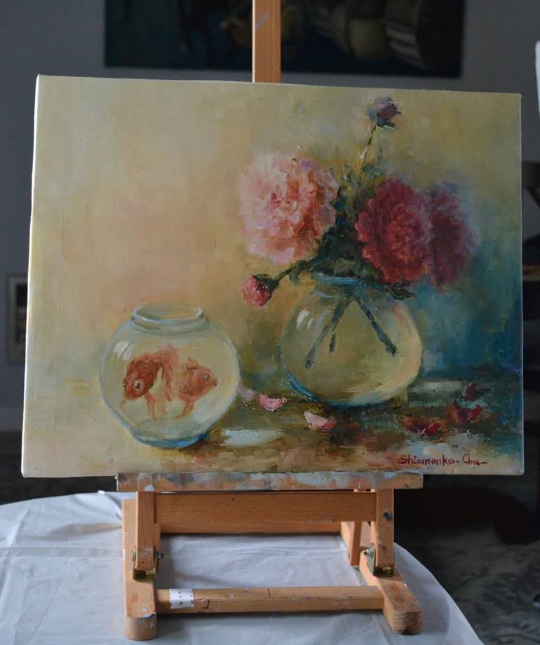 Original Fine Art Still Life Painting by Nataliya Shlomenko