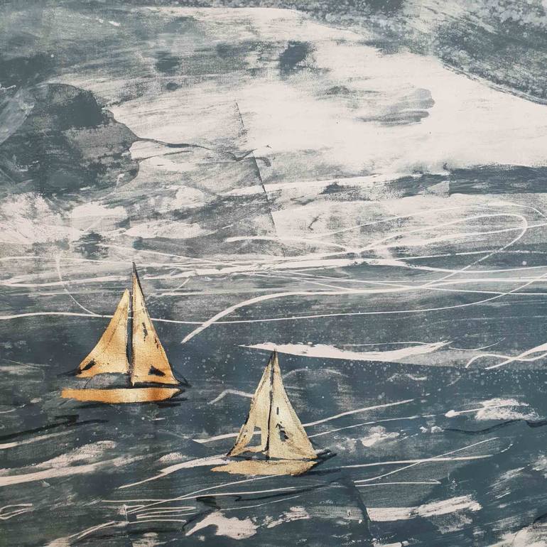 Original Boat Painting by Laurie Franklin