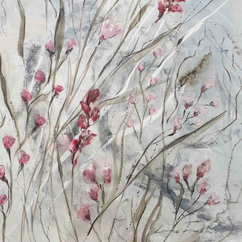 Original Abstract Floral Painting by Laurie Franklin