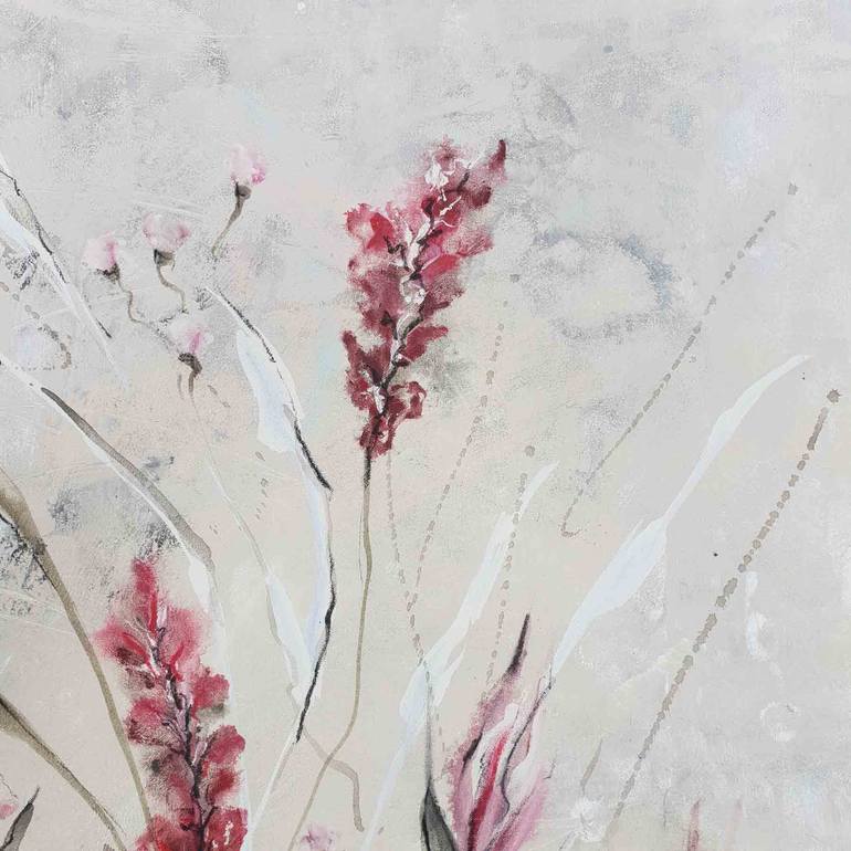 Original Abstract Floral Painting by Laurie Franklin