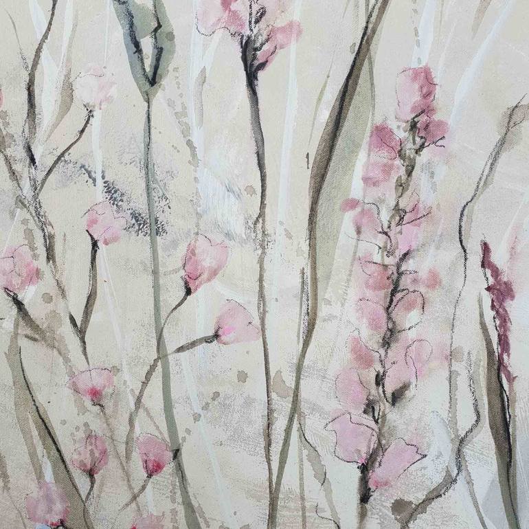 Original Abstract Floral Painting by Laurie Franklin