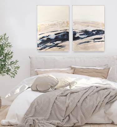 Original Abstract Beach Paintings by Laurie Franklin