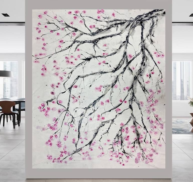 Original Black & White Landscape Painting by Laurie Franklin