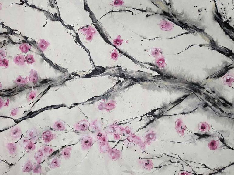 Original Black & White Landscape Painting by Laurie Franklin