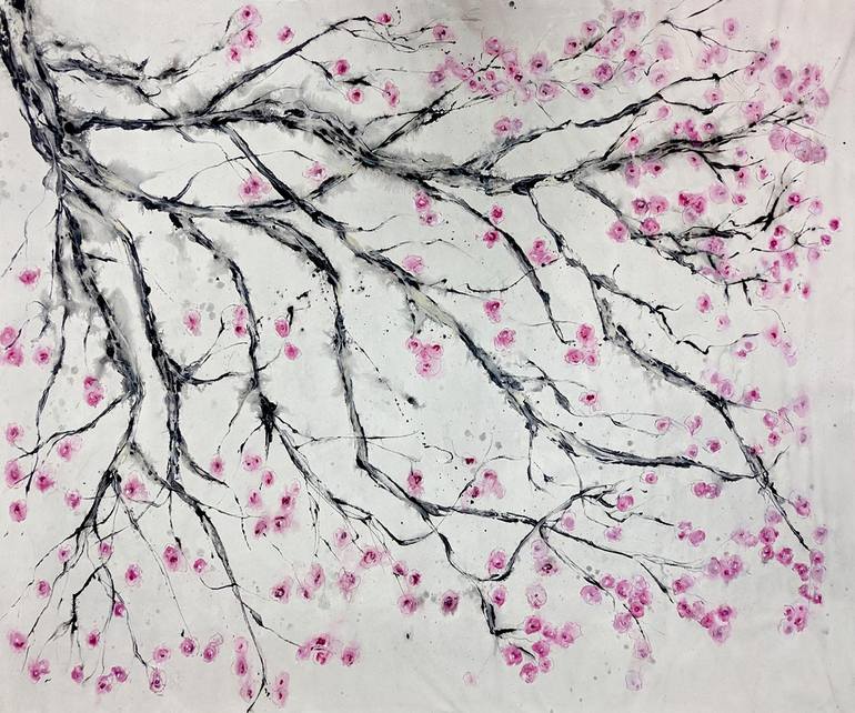 Original Black & White Landscape Painting by Laurie Franklin