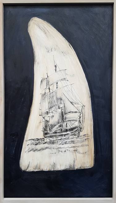 Original Illustration Sailboat Paintings by Laurie Franklin