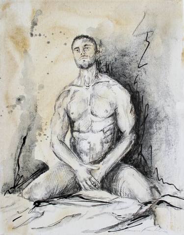 Print of Figurative Nude Drawings by Laurie Franklin