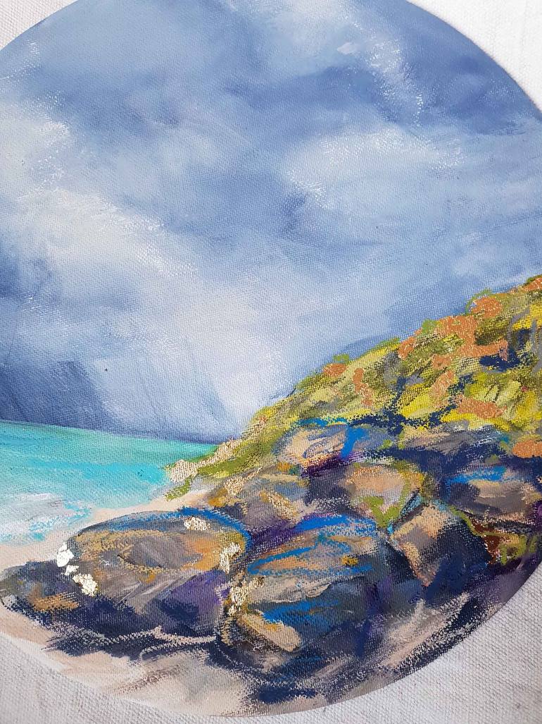 Original Impressionism Seascape Painting by Laurie Franklin
