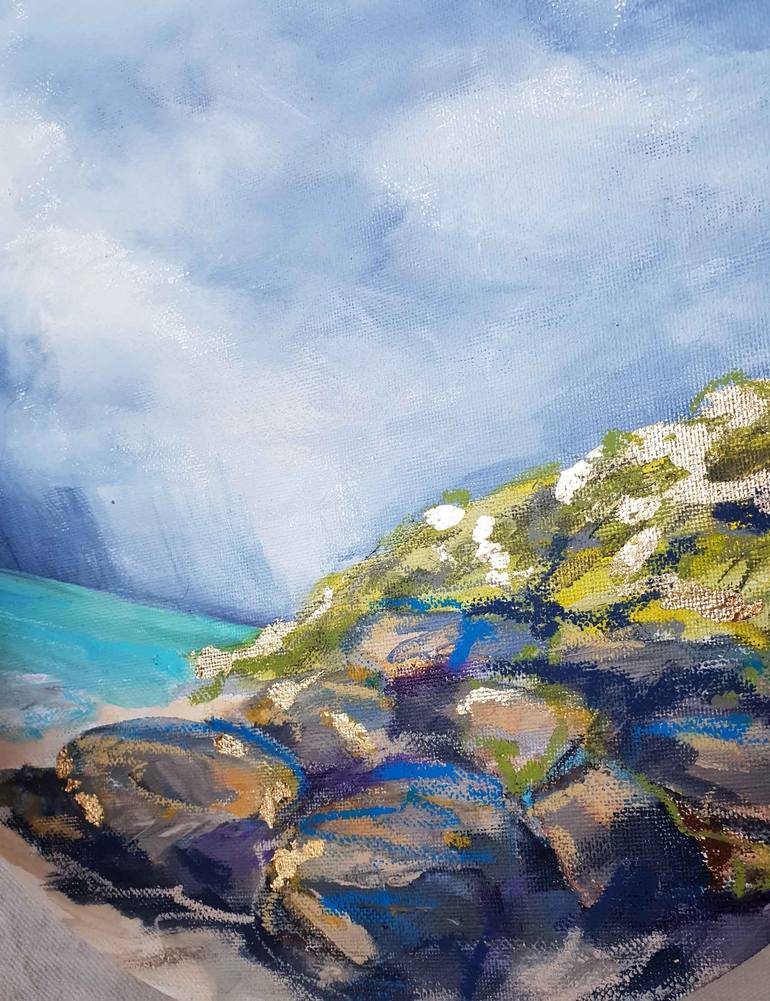 Original Impressionism Seascape Painting by Laurie Franklin