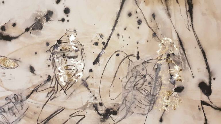 Original Abstract Botanic Painting by Laurie Franklin