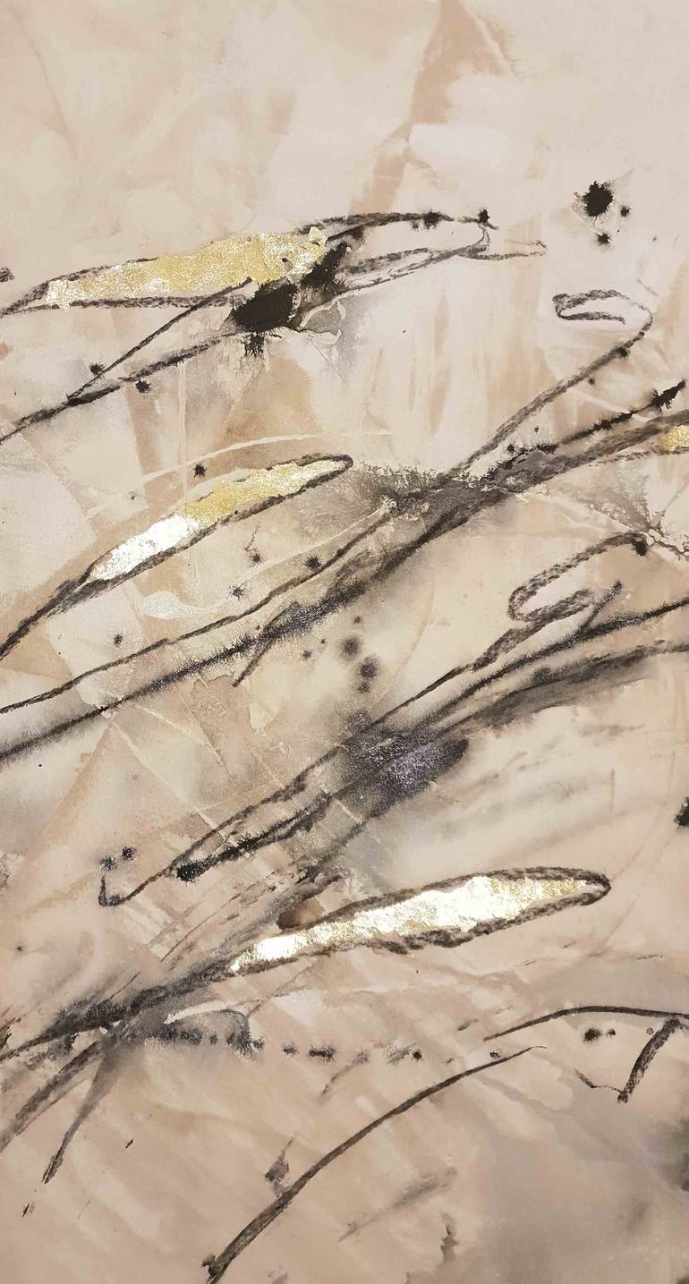 Original Abstract Botanic Painting by Laurie Franklin