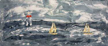 Print of Abstract Boat Paintings by Laurie Franklin