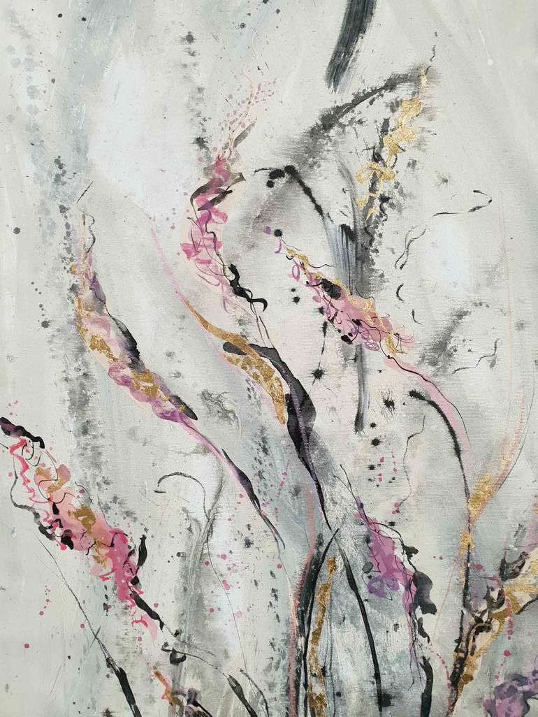 Original Abstract Expressionism Floral Painting by Laurie Franklin