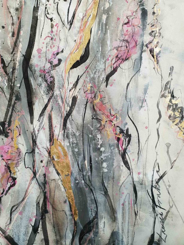 Original Abstract Botanic Painting by Laurie Franklin