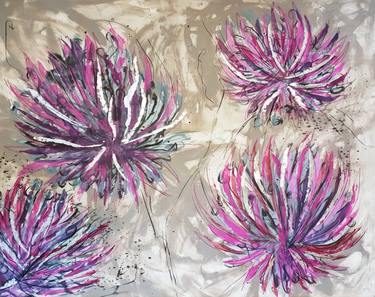 Print of Abstract Floral Paintings by Laurie Franklin