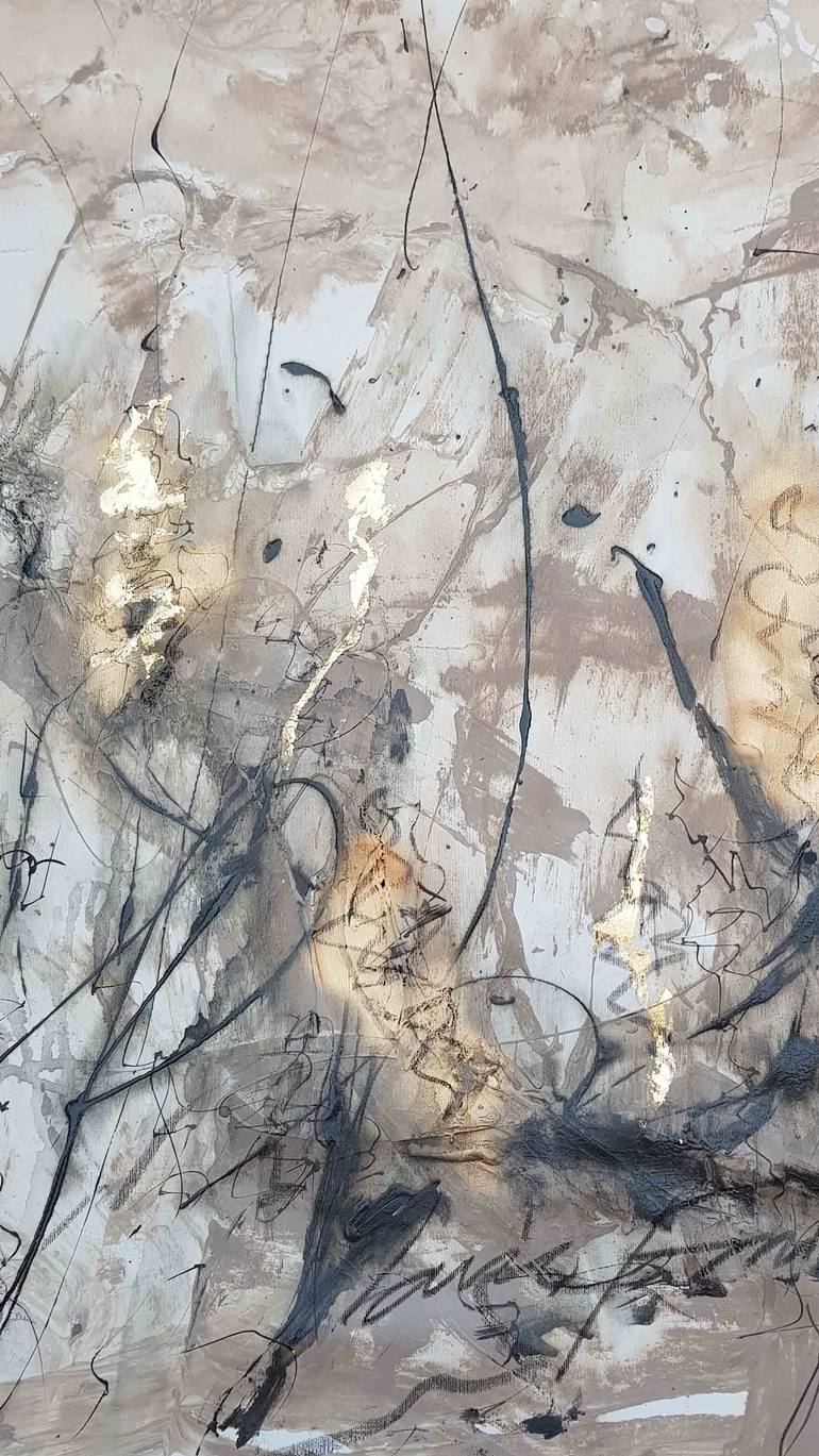 Original Abstract Expressionism Floral Painting by Laurie Franklin