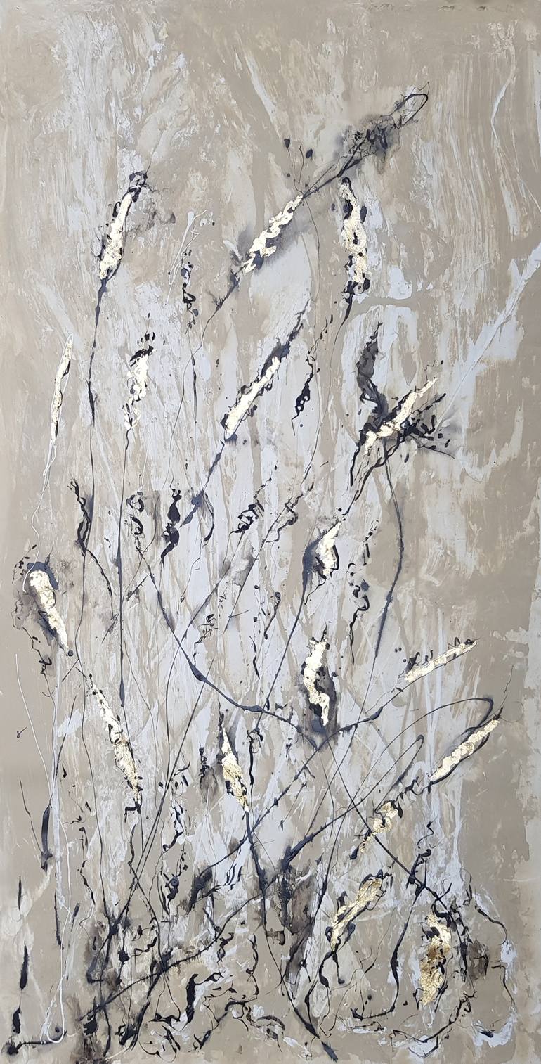 Original Abstract Floral Painting by Laurie Franklin