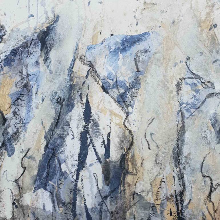 Original Abstract Floral Painting by Laurie Franklin