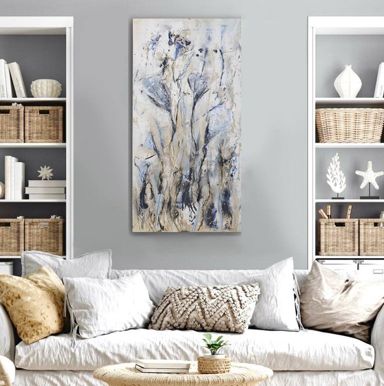 Original Abstract Expressionism Botanic Painting by Laurie Franklin
