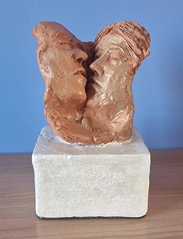 Original Folk Love Sculpture by Michele Imperiale
