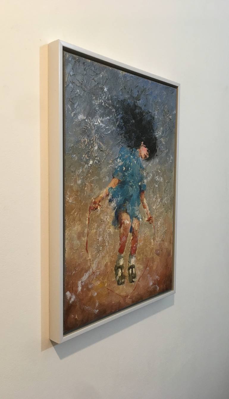 Original Impressionism Children Painting by Sergey Makhov