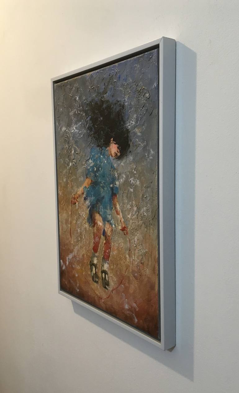 Original Impressionism Children Painting by Sergey Makhov