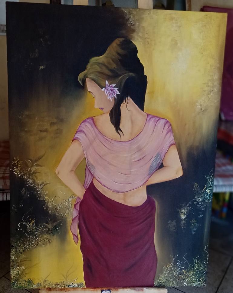Original Expressionism Women Painting by Rudra Bhardwaj