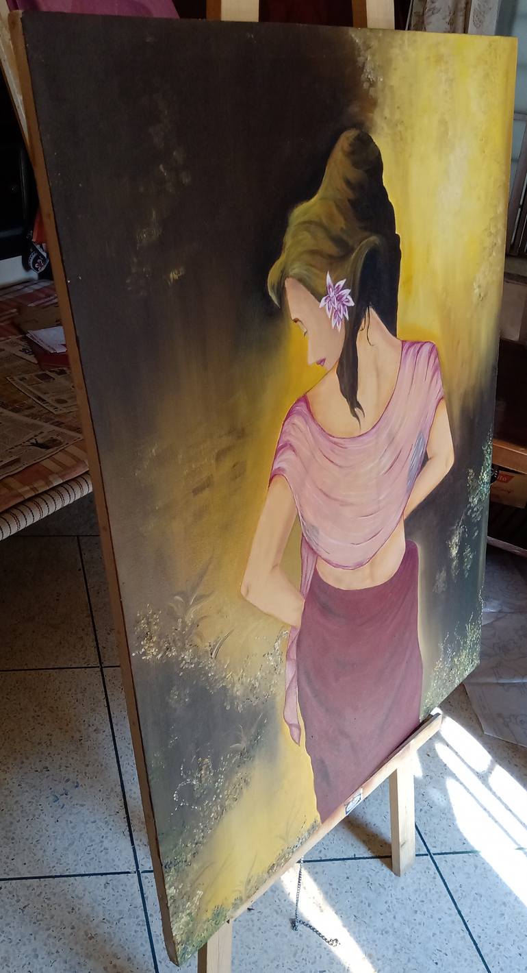 Original Expressionism Women Painting by Rudra Bhardwaj