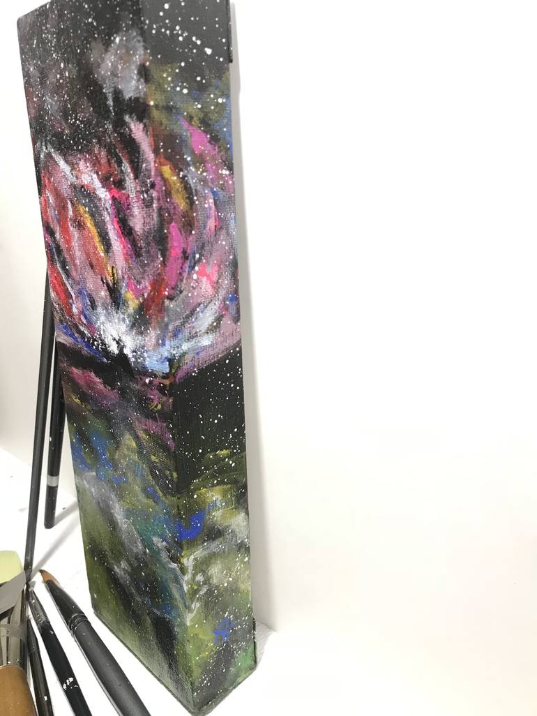 Original Abstract Outer Space Painting by Dounya RTIST