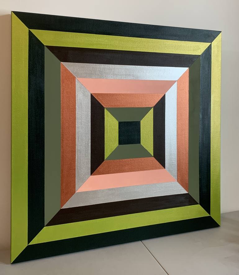 Original Abstract Geometric Painting by Patricia  Farinas