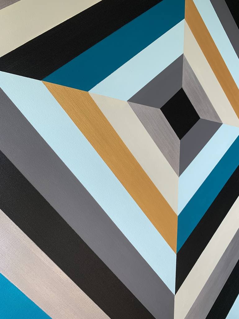 Original Abstract Geometric Painting by Patricia  Farinas