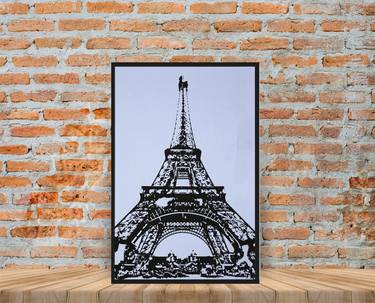 Eiffel Tower mosaic art. thumb