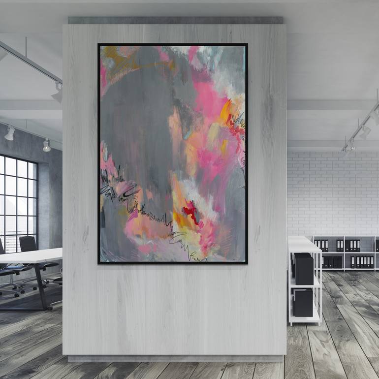 Original Abstract Expressionism Abstract Painting by Penny Lam