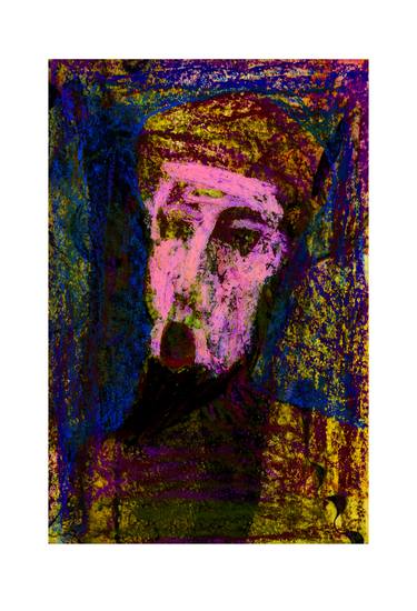 Original Abstract Portrait Printmaking by John Fox