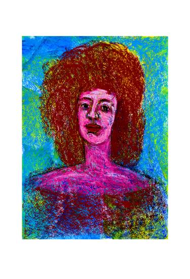 Original Expressionism Portrait Printmaking by John Fox