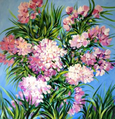 Original Figurative Floral Paintings by Mercedes Pitzalis