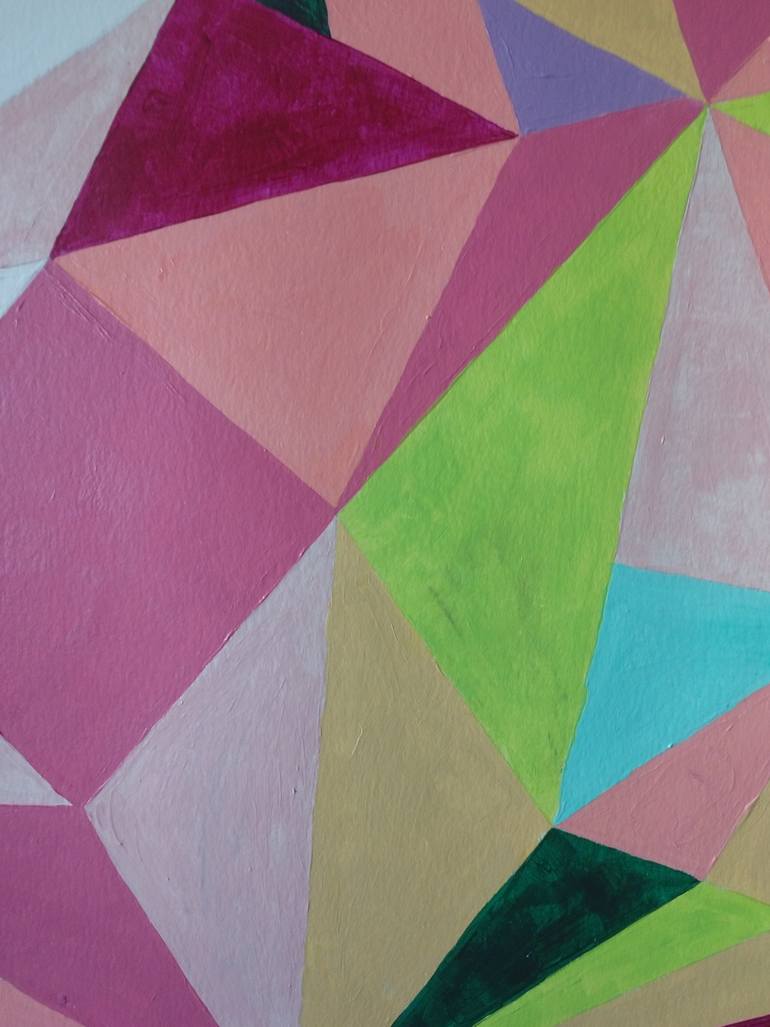Original Art Deco Abstract Painting by Mm Eskelin