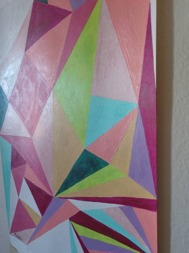 Original Art Deco Abstract Painting by Mm Eskelin