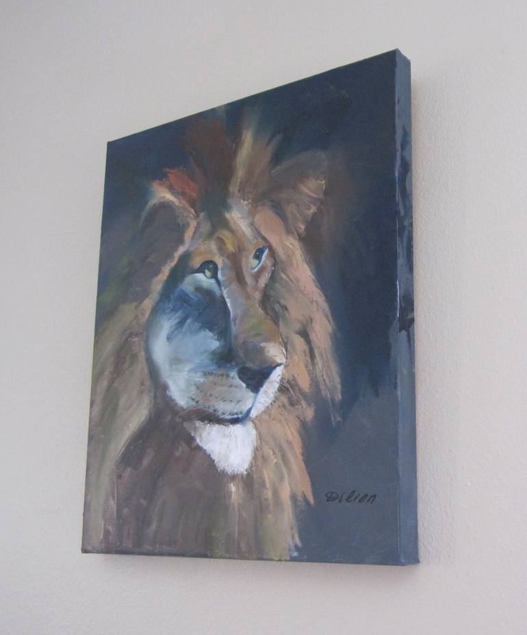 Original Impressionism Animal Painting by Elena Dilion