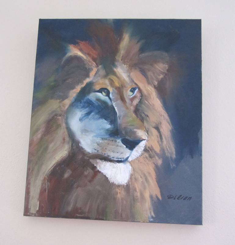 Original Impressionism Animal Painting by Elena Dilion