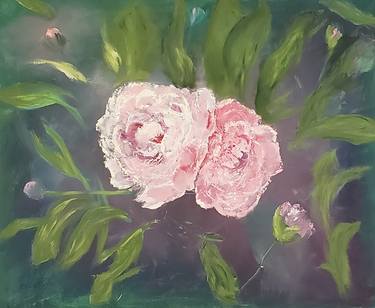 Original Impressionism Floral Paintings by Elena Dilion