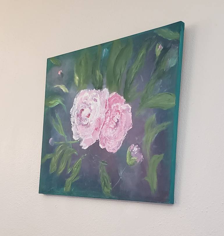 Original Impressionism Floral Painting by Elena Dilion