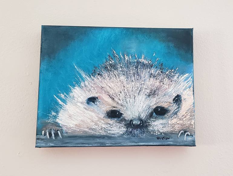 Original Impressionism Animal Painting by Elena Dilion