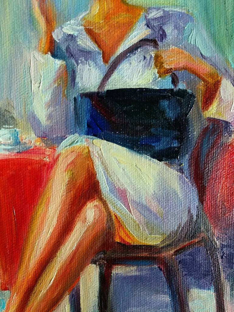 Original Impressionism Women Painting by Anastasia Akunina 