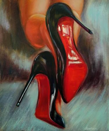 Sexy Lady Legs Louboutin Shoes Fashion Art thumb