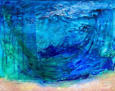 Print of Abstract Water Paintings by Carrie Lacey Boerio